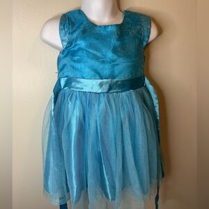Disney Frozen Elsa Formal Dress 2T – Blue Satin & Tulle Party Gown